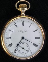 Elgin 16 size roman numeral dial, 17 jewel